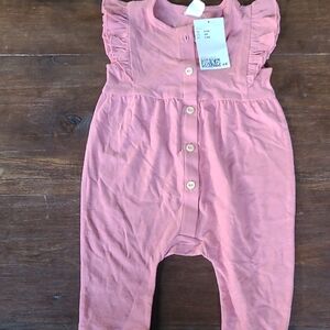 Pink Ruffled Baby Romper